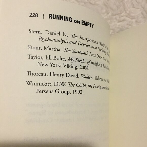 'Running On Empty' Psychology Softcover By Jonice Webb - Picture 7 of 7